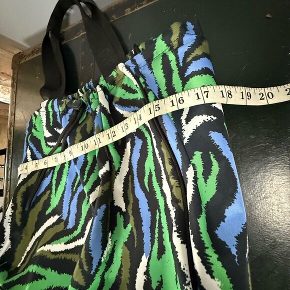Diane Von Furstenberg Disco Zebra Green Tote Bag with Laptop Compartment - Picture 6 of 9
